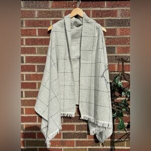 Express plaid scarf cardigan